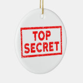 Eerste geheim roodroebel kerstversiering keramisch ornament (Rechts)