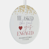 Eerste gehuwd glas ornament (Voorkant Rechts)