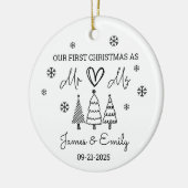 Eerste gehuwde kerstversiering, gehuwd Ornament (Links)