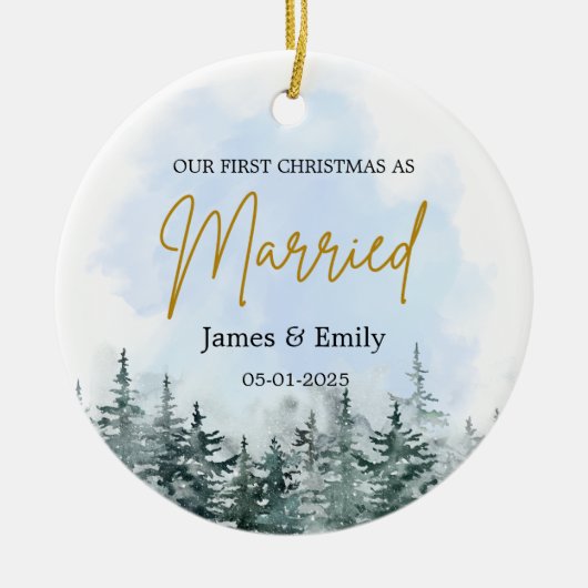 Eerste gehuwde kerstversiering, gehuwd Ornament (Voorkant)