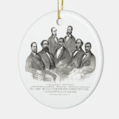 Eerste gekleurde senator en vertegenwoordigers keramisch ornament (Links)