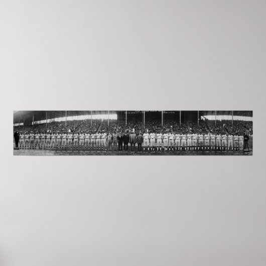 Eerste gekleurde World Series Teams, Game 1, 1924 Poster (Voorkant)