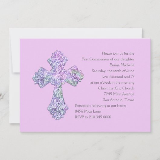 Eerste Gemeenschap Abstract met wederzijdse uitnod Kaart (Voorkant)