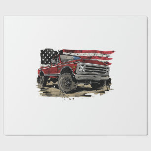 Eerste gen pick-up truck oude truck vintage truck cadeaupapier
