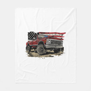 Eerste gen pick-up truck oude truck vintage truck fleece deken