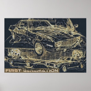 Eerste generatie auto poster