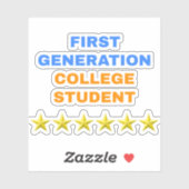 Eerste generatie College Student - Trots Sticker (Vel)