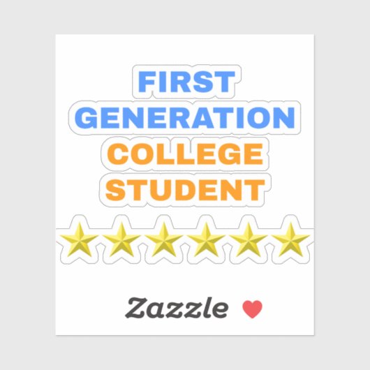 Eerste generatie College Student - Trots Sticker (Vel)