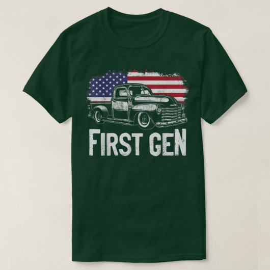 Eerste generatie Klassieke vrachtwagen 1e generati T-shirt (Design voorkant)