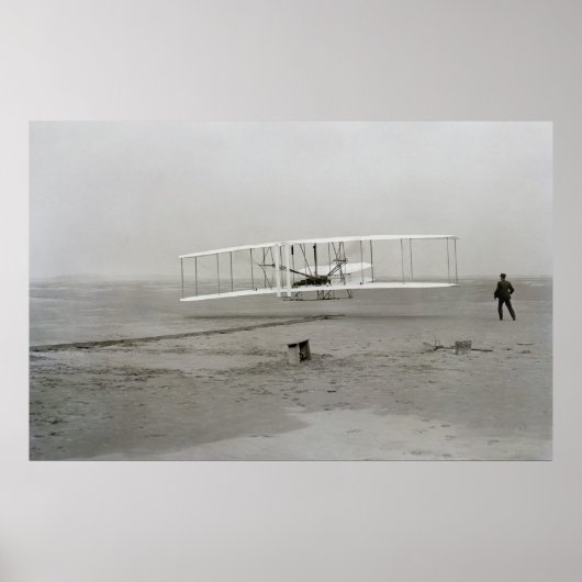 Eerste geslaagde vlucht van het Wright Flyer-Poste Poster (Voorkant)