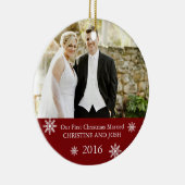 Eerste getrouwd II ı  kerstornament Keramisch Ornament (Rechts)