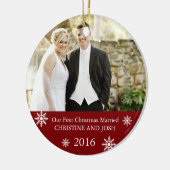 Eerste getrouwd II ı  kerstornament Keramisch Ornament (Links)