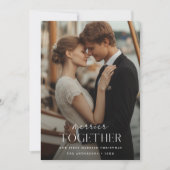 Eerste getrouwde kerst Merrier samen Foto Feestdagenkaart (Voorkant)