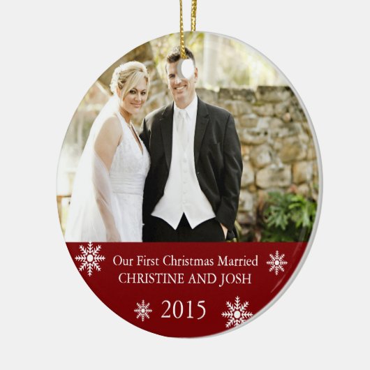 Eerste getrouwde kerst ornament (Links)