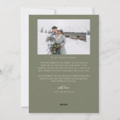 Eerste getrouwde kerst Pas getrouwd Foto Sage Gree Feestdagenkaart (Achterkant)