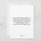 Eerste getrouwde kerst trouwfoto feestdagenkaart (Achterkant)