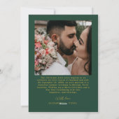 Eerste getrouwde kerstfoto Passen getrouwd groen g Feestdagenkaart (Achterkant)