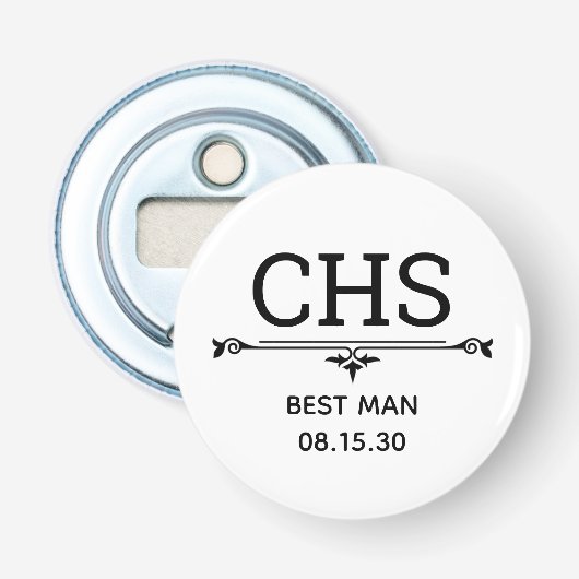 Eerste Getuige Initiaal Button Flesopener (Voorkant)