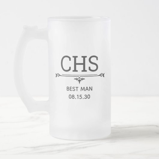 Eerste Getuige Initiaal Matglas Bierpul (Links)