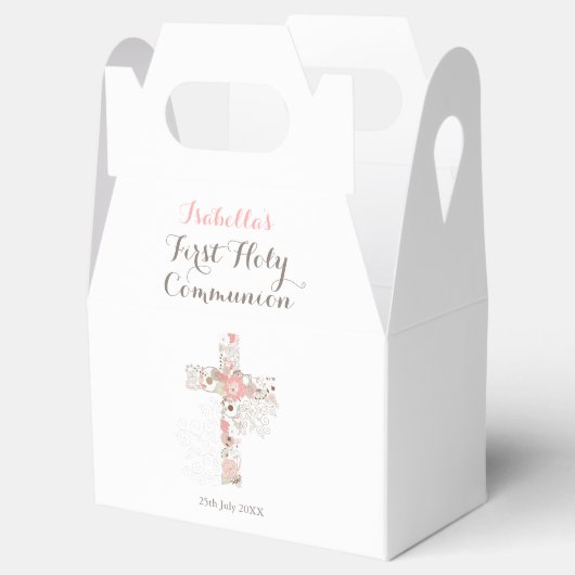 Eerste gezamenlijke witte florale flacon bedankdoosjes (Geopend)