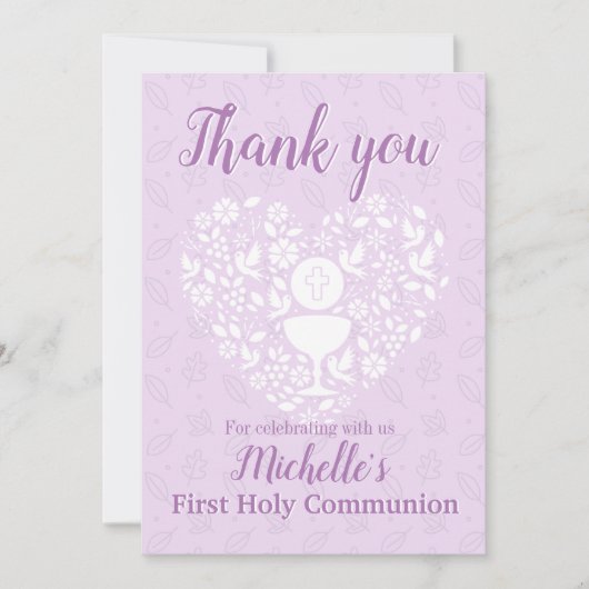 Eerste Girl Flat Dank je kaart (Voorkant)