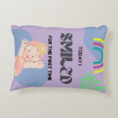 Eerste glimlach van de baby  accent kussen (Achterkant)