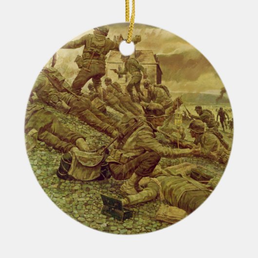 Eerste Golf in Omaha door Ken Riley Keramisch Ornament (Voorkant)