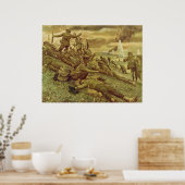 Eerste Golf in Omaha door Ken Riley Poster (Keuken)