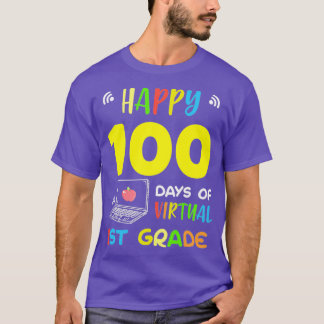 Eerste graad 100 dagen virtuele school 100e klas t-shirt