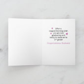 Eerste graad Afstuderen Gefeliciteerd Unicorn Kaart (Binnen)