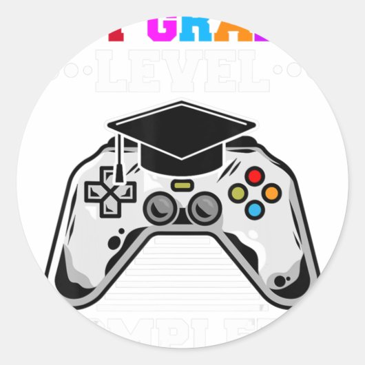 Eerste graad Afstuderen niveau Complete Gamer Vori Ronde Sticker (Voorkant)