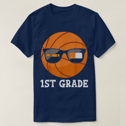 Eerste graad Basketball Eerste Dag van de School 1 T-shirt (Design voorkant)
