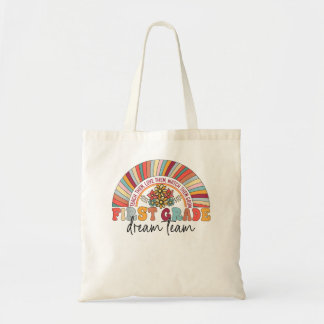 Eerste graad Dream Team Regenboogleraar Kind Terug Tote Bag