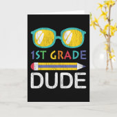 Eerste graad Gast Vintage naar school Kaart (Gele Bloem)