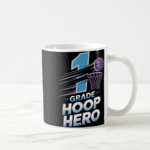 Eerste Graad Hoop Hero -1e Graad Basketbal Terug T Koffiemok