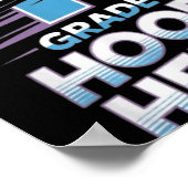 Eerste Graad Hoop Hero -1e Graad Basketbal Terug T Poster (Hoek)