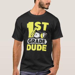 Eerste graad Kerel School 1st Grader Afstuderen T-shirt