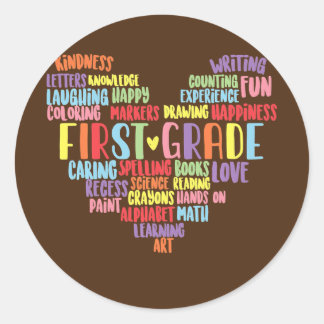 Eerste graad Leerwoorden Ronde Sticker