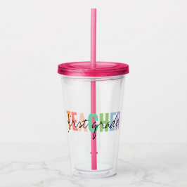 Eerste graad leraar acryl drinkbeker