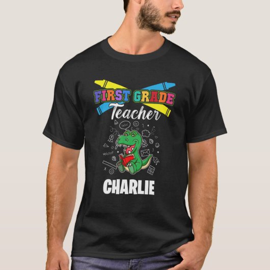 Eerste graad leraar - Charlie - voornaam Perona T-shirt (Voorkant)