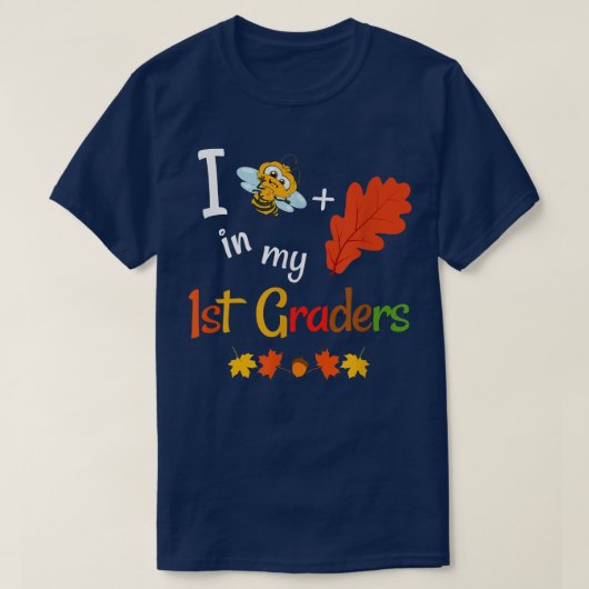 Eerste graad leraar Herfst herfst 1ste graad terug T-shirt (Design voorkant)