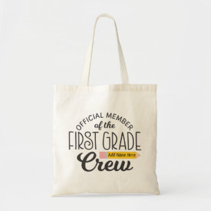 Eerste graad leraar of kind terug naar school tote bag