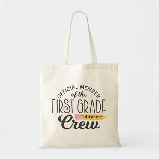 Eerste graad leraar of kind terug naar school tote bag (Voorkant)