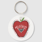 Eerste graad leraar rode appel sleutelhanger (Voorkant)