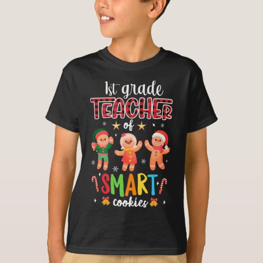 Eerste graad leraar "Smart Cookies Gingerbrood Chr T-shirt (Voorkant)