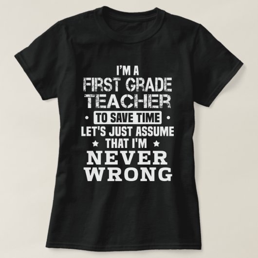 Eerste graad leraar t-shirt (Design voorkant)