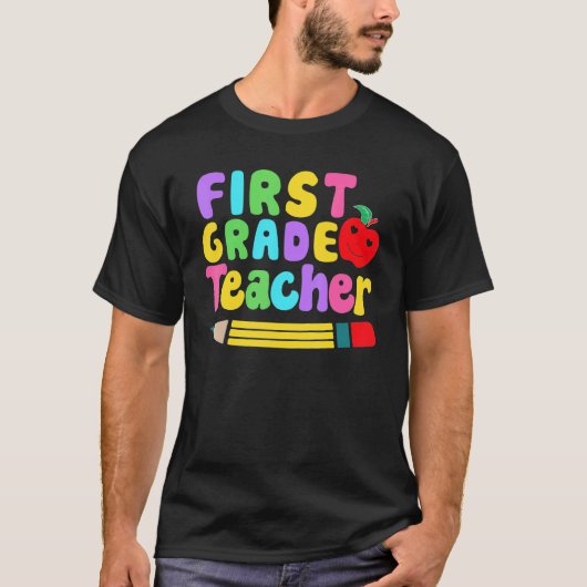 Eerste graad leraar terug naar school 1e graad t-shirt (Voorkant)