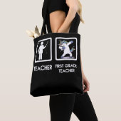 Eerste graad leraar Unicorn Dabbing Funny Tote Bag (Dichtbij)