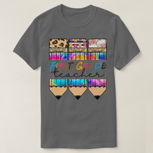 Eerste graad Lopard Tie Dye Pencil T-shirt (Design voorkant)
