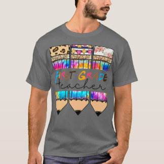 Eerste graad Lopard Tie Dye Pencil T-shirt